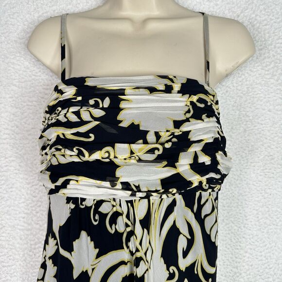 Ann Taylor Silk Cocktail Dress Shirred Bust Fluted Sz 14 Sash Tie Shelf Bra Chic - Picture 2 of 14